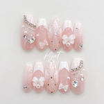 ヌーディーカラー フレンチネイル ガーリー 韓国ネイル ワンホン ブライダル 成人式 前撮り 