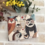 ラミネート ポケットティッシュポーチ　鳥柄　ポケットティッシュケース　女の子ポーチ　ハシビロコウ