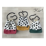 ランダムドット　体操服入れ　選べる3カラー　ピンク　ブルー　マスタード