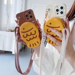 iPhoneケース iPhone15/16/13Pro case ストラップ付き たい焼き