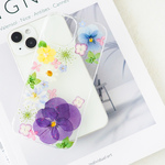 【#319】＊送料無料 ＊押し花スマホケース＊iPhoneケース押し花＊koko＊ビオラ