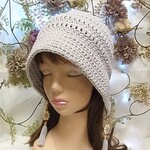 春 夏帽子 バケットハット　タッセル付き 小顔効果 ライトグレー #minne_new　