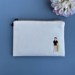 サックス(バリトンサックス) ｢楽器びと｣刺繍ポーチ