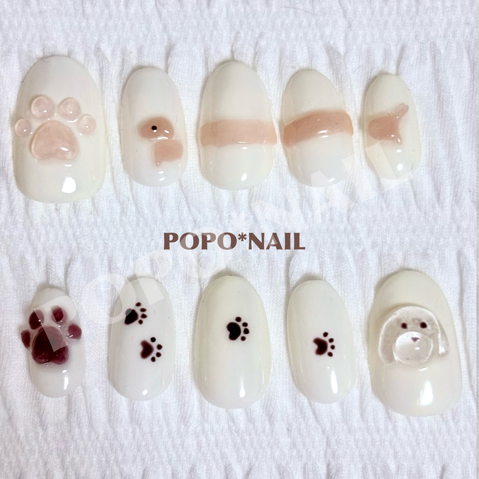 いぬ ネイルチップオーダー 楽天市場】☆いぬネイル☆シュナウザー 髭犬 ヌーディー バイ