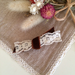 レースとベロアのヘアクリップ♡