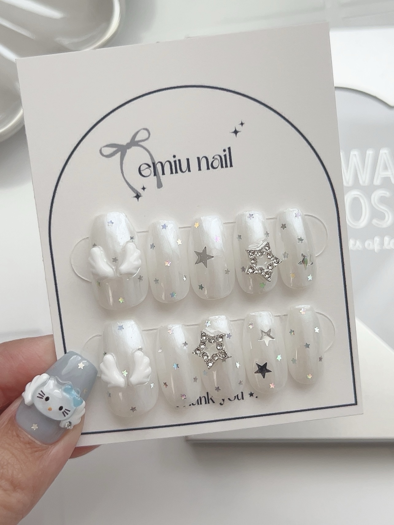 ネイルチップ ウィッシュコア エンジェル クローバー 星 リボン ネイルチップ ウィッシュコア エンジェル クローバー 星 リボン