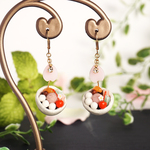 桜あんみつのピアス～ゴールド～＊イヤリングへ変更OK＊【受注制作】