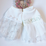 【犬服セミオーダー】パピー犬服小型犬服ロング犬服中型犬服  リングドッグウエディングレースワンピースと切替タイプ