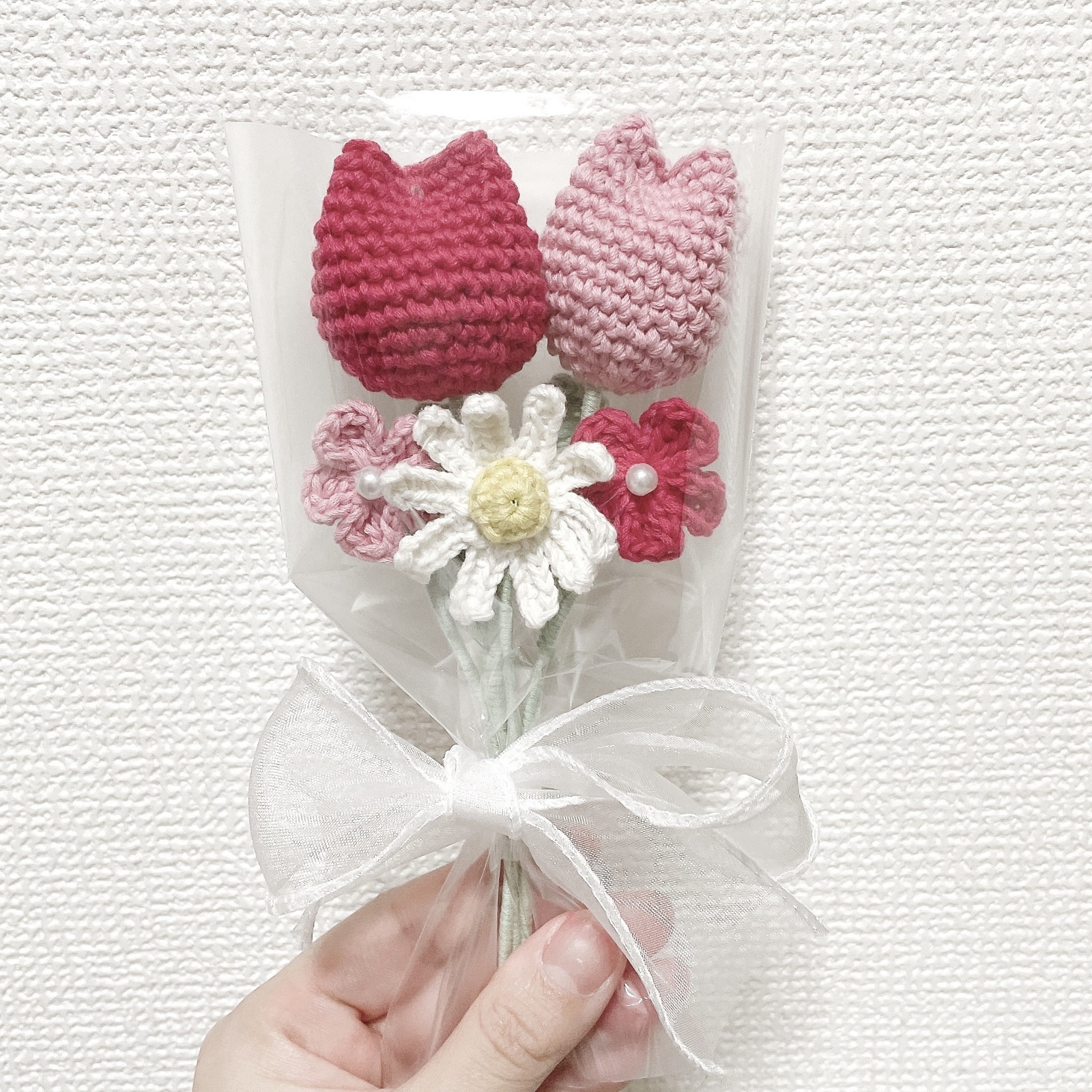 毛糸 かぎ編み あみぐるみ 枯れない花 花束 プレゼント ギフト