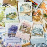 "A354"素材紙　背景紙　背景　英字　コラージュ素材 メモ コラージュ　お裾分けファイル 素材メモ　レトロ　スクラップブック　手帳素材