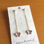 （ノンホールピアス） チェーン small バタフライ purple