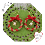 クリスマスリースピアス