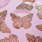 [1pcs] バタフライ アレンジパーツ ゴールド Butterfly ニッケルフリー加工