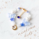 little princess＊ magical ribbon - blue キッズブレスレット ＊ 女の子 プレゼント キッズアクセサリー 子供 贈り物 プチギフト ブルー 魔法 スター ムーン