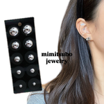 耳ツボjewelry 耳ツボシール　貼るピアス　耳つぼアクセサリー　リボン　ハート　シルバー粒　シンプルデザイン　クロムデザイン　耳つぼジュエリー　耳つぼシール　耳つぼダイエット　ピアスシール