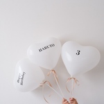 【heart】birthday balloon ≀　誕生日　ハーフバースデー　100日　お食い初め  バルーン　ハートバルーン