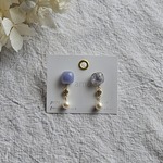 ピアス　かすみ草　サージカルステンレスピアス　キラキラ　揺れる　パール