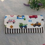* はたらく車*ブラウンの カトラリーケース　【受注制作】