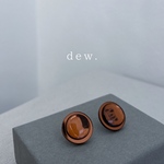 【 dew.ブロンズ 】デュー　秋　ブラウン　ミラー　うるうる　つやつや　丸　ロゴ　シンプル　透明感　カジュアル　大人　かっこいい　オールイズウェル　