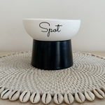 名入りペットフードボウルM【ブラック】 / Pet food-bowl with name M【Black】