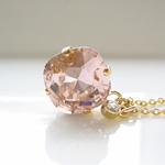 Swarovski Crystal Brush Rose Necklase
