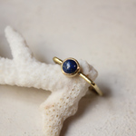 スクエアリング/真鍮/ラピスラズリ　azur