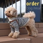 ★犬服★小型犬★ボーダー柄ハイネックTシャツ