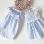 【犬服セミオーダー】パピー犬服小型犬服ロング犬服 夏のストライプスモッグ