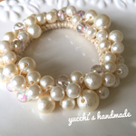 上品♡大人可愛い♡コットンパールのビーズシュシュ♡