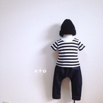 ストレッチデニムのサルエルパンツ