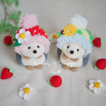 【ハリネズミ用顔はめ帽子】ふわふわいちご帽子💕︎