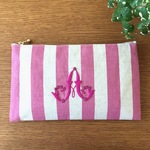 イニシャル刺繍 通帳 ポーチ 