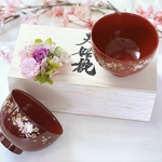 ペアセット山中漆器汁椀＆プチアレンジ＊木箱入り＊限定商品 