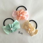 数量限定！ シフォンのお花のヘアゴムセット☆(ベビー/キッズ)