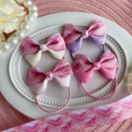 ♡ぷっくり♡パールハートのダブルリボン🎀2個セット♡