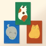 【ハガキサイズの複製原画】猫セット2