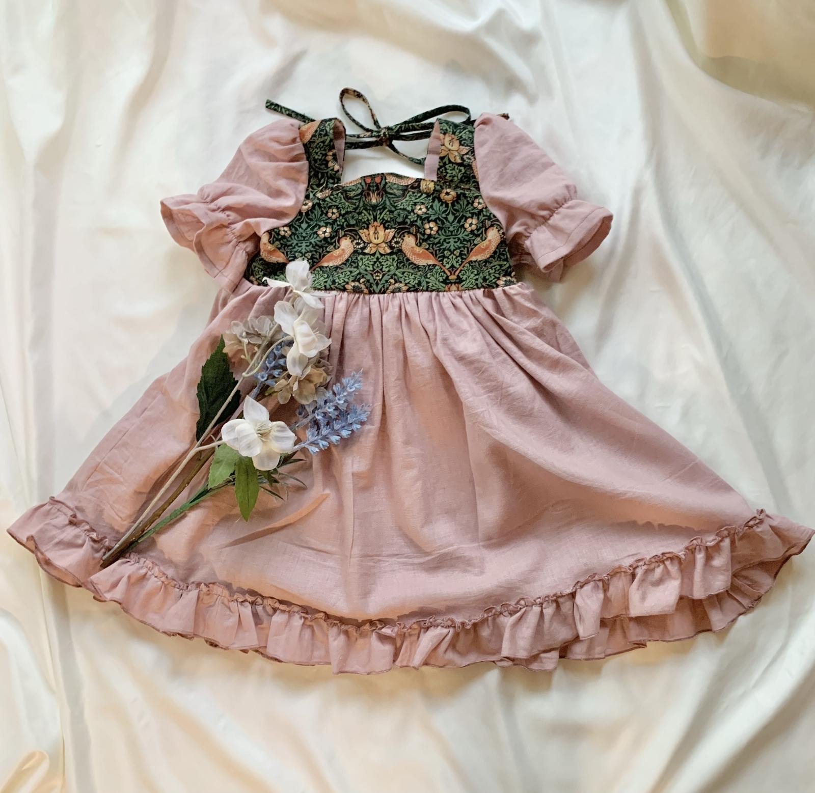 80-150cm ハンドメイド子供服 ウィリアムモリス 新色