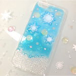  降り積もる雪とシャボン玉 iPhone6/6S ケース 空カラー