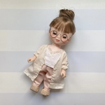 ソランちゃん メルちゃん服 ෆ̈ ワッシャーシャツ&レースキャミ&パンツ