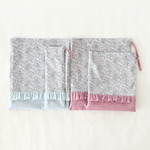 〖m1kar様オーダー品〗　ミシェル グレー フリル付き巾着袋 4枚set 𓂃𓈒𓏸
