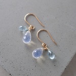 14kgf＊ムーンクォーツ　アクアマリン＊ピアス