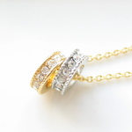ziruconia  rondel Necklase