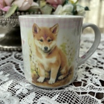 即納！柴犬・ハナミヅキ・桜…マグカップ❤︎ポーセラーツ