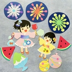 夏祭りの壁面飾り⭐︎花火キレイだね！