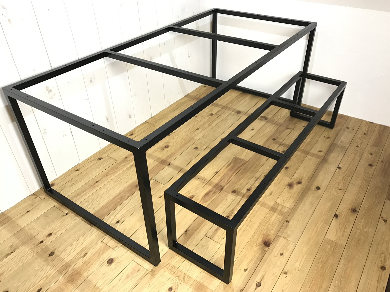 ☆ アイアンフレーム 杉無垢材 ラダー シェルフ 棚 ナチュラル色 ☆