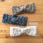 【sale】ふわふわニットのあったかヘアバンド