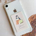  【イラストカード❸name】スマホカード//似顔絵//スマホケース//おしゃれ//かわいい//命名書