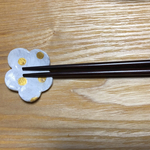 【陶器】白い雲の箸置き(2個セット)