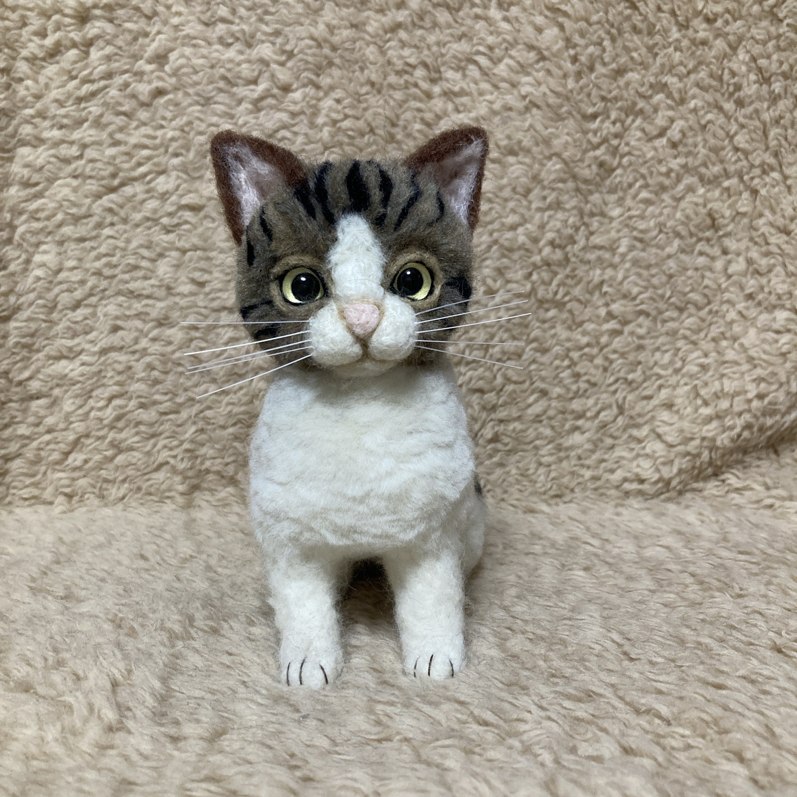 羊毛フェルト シャムトラ シャムトラミックス シャム猫 猫 - mokomi