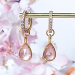🌸桜ドロップ　フープピアス&チャームセット